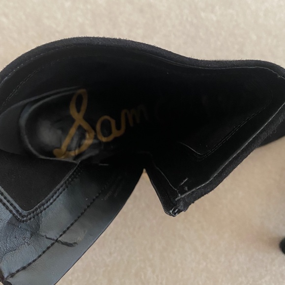 SAM EDELMAN SUEDE POINTED TOE ANKLE BOOTIES - Picture 12 of 14